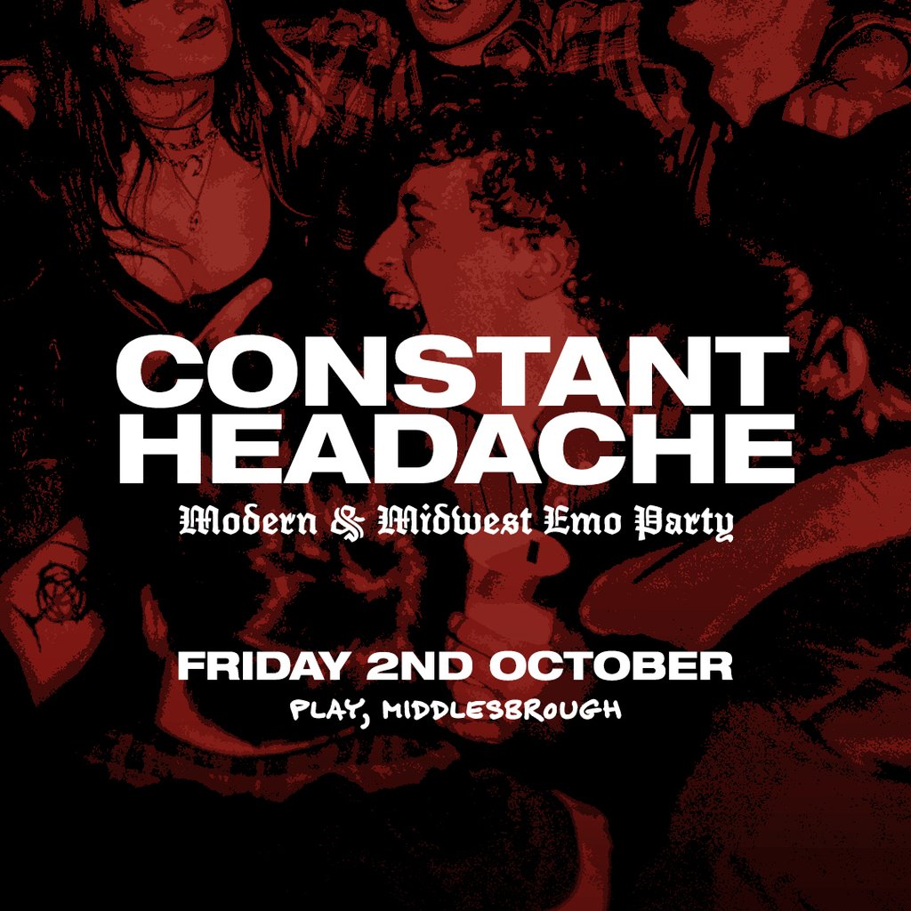 Constant Headache : Modern & Midwest Emo Party — gig artwork