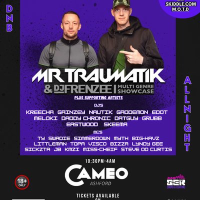 PROJECT BASS presents MR TRAUMATIK & FRENZEE multi-genre showcas