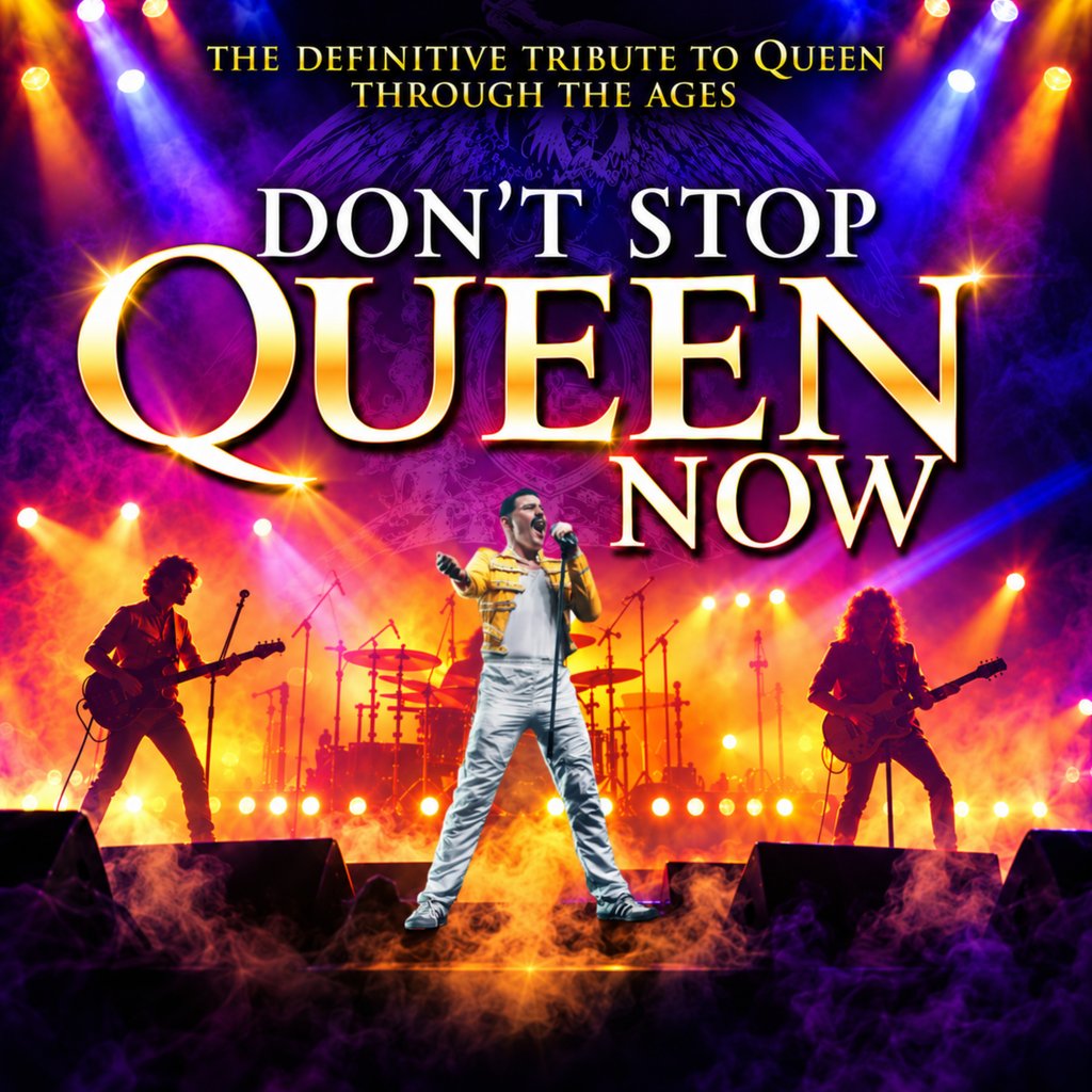 Don't Stop QUEEN now — gig artwork
