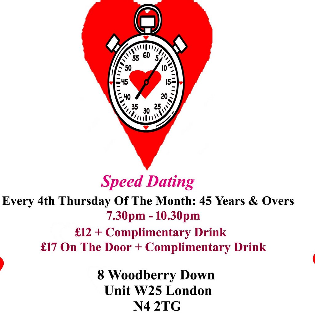 Speed dating 45 years & Overs Thursdays