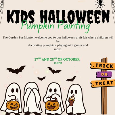 Children's pumpkin painting