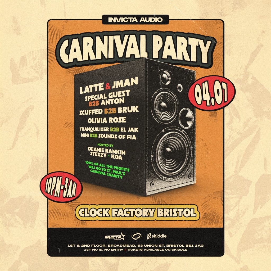 Invicta Audio Carnival After Party [Charity Fundraiser]