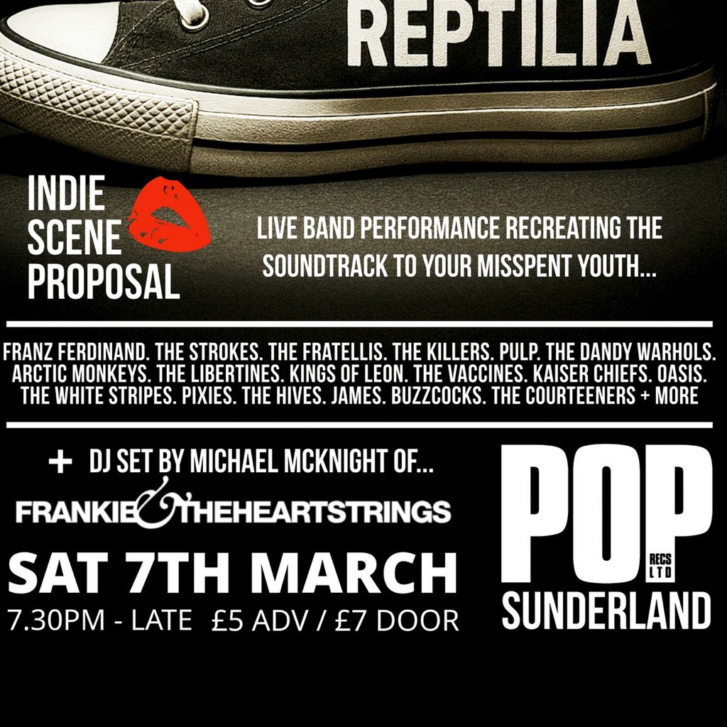 Reptilia - Indie Disco Night @ Pop Recs