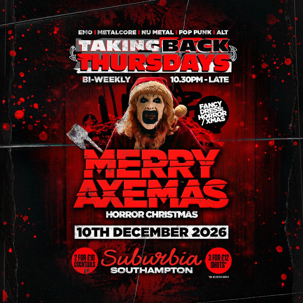 Taking Back Thursdays: Merry AXEMAS — gig artwork