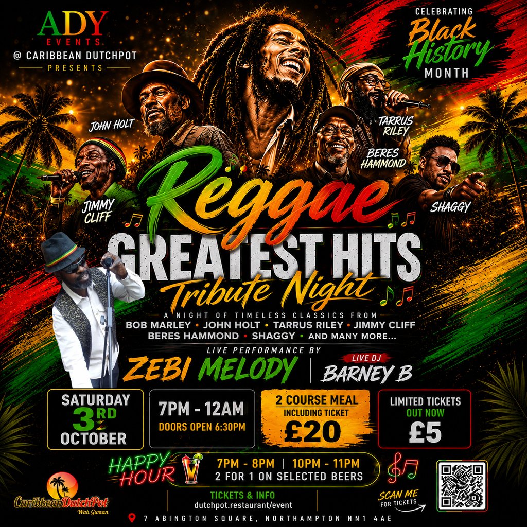 Reggae Tribute Night - Greatest Hits at Caribbean Dutchpot, Northampton