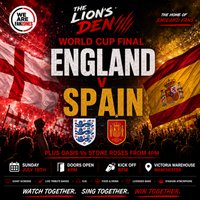 England V Spain World Cup Fanzone at O2 Victoria Warehouse