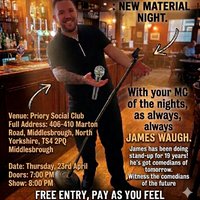 Crying out loud :new material night 23/04/26 at Priory Social Club Middlesbrough