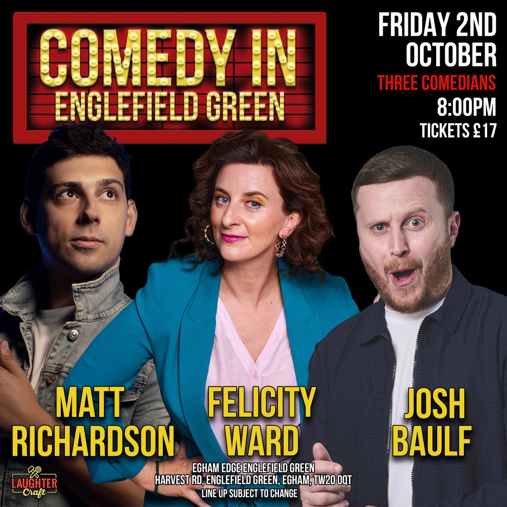 Octobers Comedy in Englefield Green at Harvest Road Englefield Green TW20 0QT, Egham