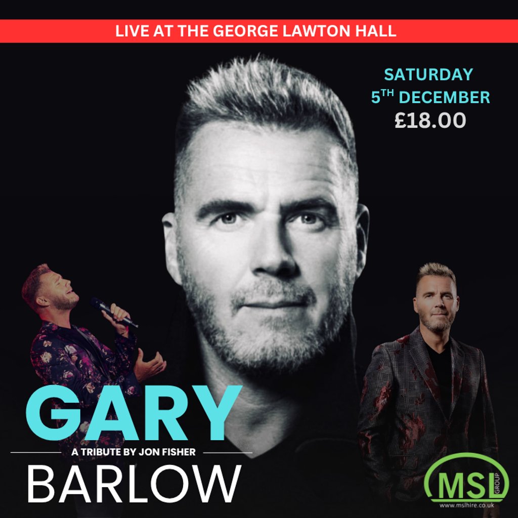 Gary Barlow - A Tribute by Jon Fisher at The George Lawton Hall, Mossley