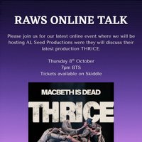 RAWS online talk with Al Seed productions at Virtual Event
