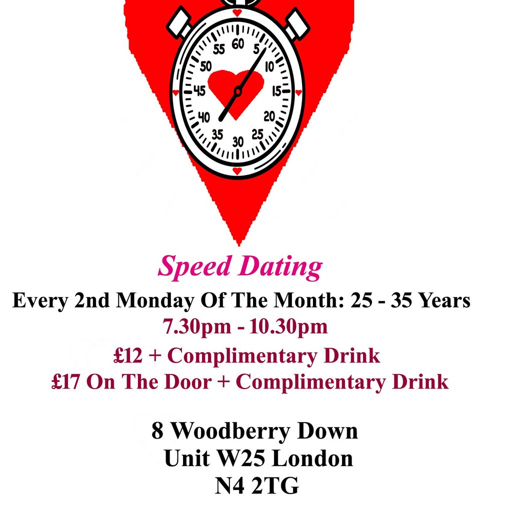 Speed dating 25 - 35 years Mondays at Creativity In Our Hands Suzanne Asphall, London