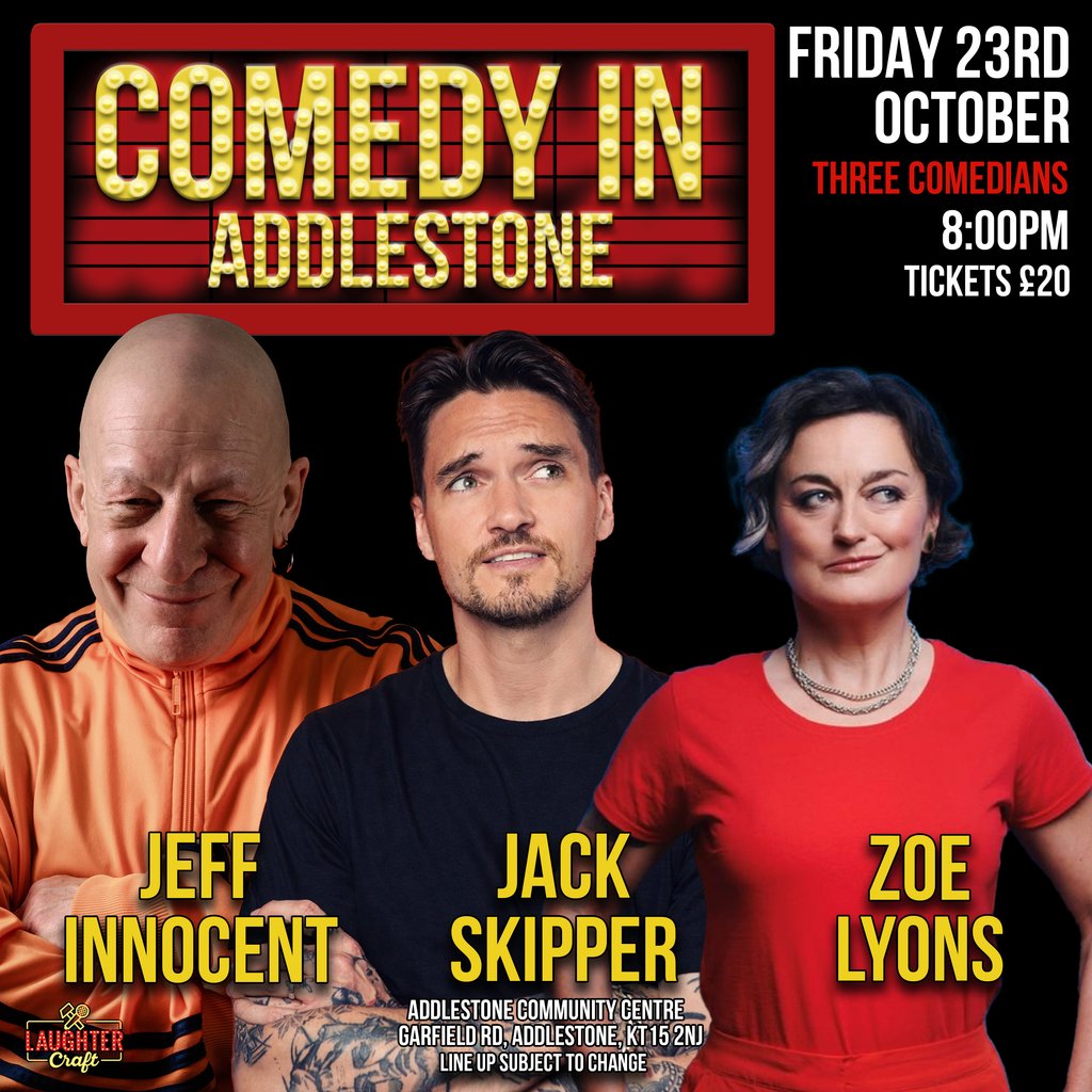 Comedy in Addlestone at Addlestone Community Centre, Addlestone