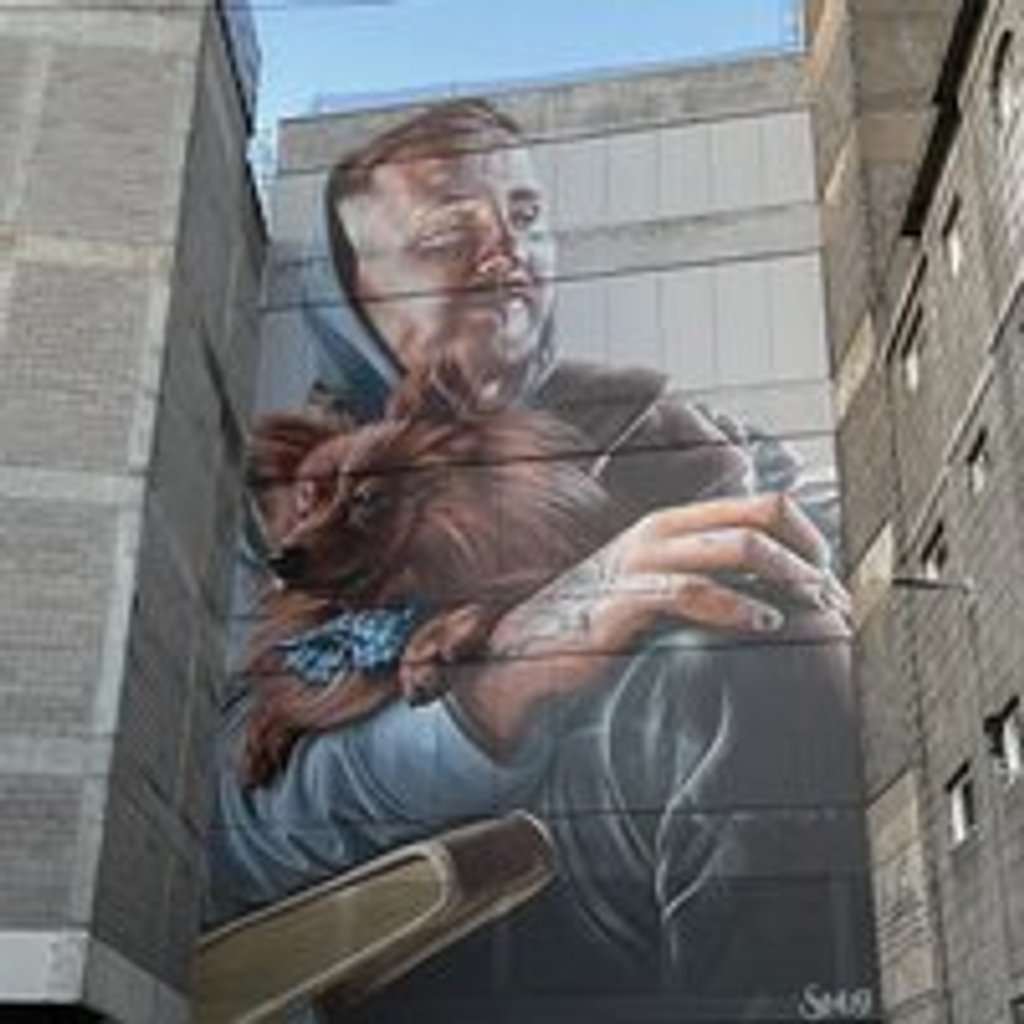 Old and Nu: Aberdeen’s Historic Centre and NuArt Street Art at Meet Outside Contour Cafe, Aberdeen