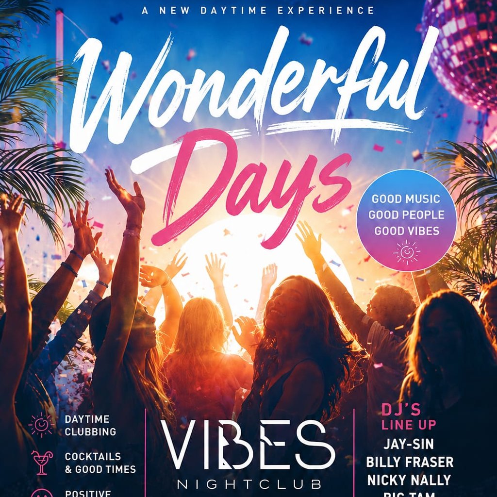 Wonderful Days Free Day Rave — gig artwork