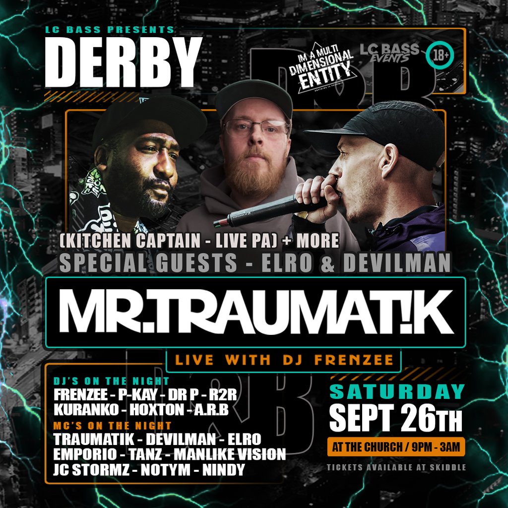 Mr Traumatik tour 2026 ft DEVILMAN & ELRO at The Church, Derby