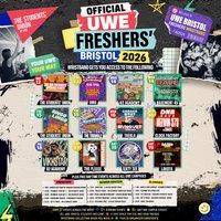 The OFFICIAL UWE Bristol Freshers' Week Wristband 2026 at The Students Union At UWE