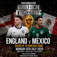 England v Mexico - R16 KO Game - World Cup Garden Fanzone at Nottingham Secret Garden