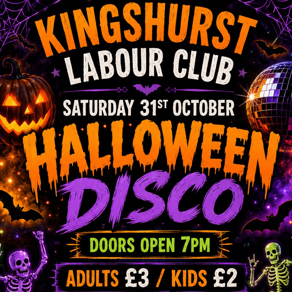 Halloween Disco at Kingshurst Labour Club, Birmingham