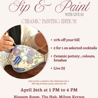 Sip & Paint Party - Ceramic Painting Edition - Milton Keynes at Blossom Room 