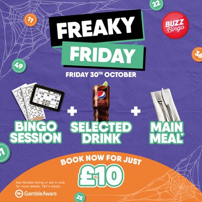 Freaky Friday Bingo 30/10 - Buzz Bingo Dundee