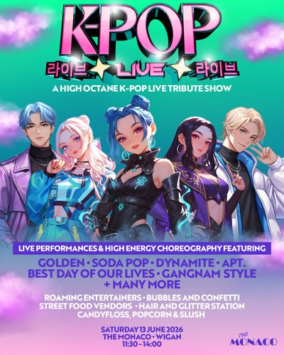 Tickets: K-Pop Live | The Monaco, Wigan | The Monaco Wigan Sat 13