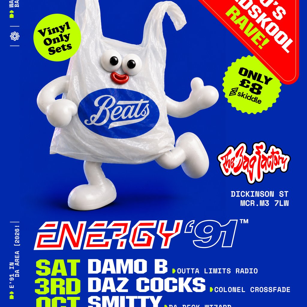 Energy 91 Oldskool Rave at The Bag Factory (next To The White Hotel), Salford