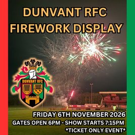 Dunvant RFC Firework Display 2026