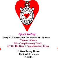 Speed Dating 18 - 25 years Thursdays