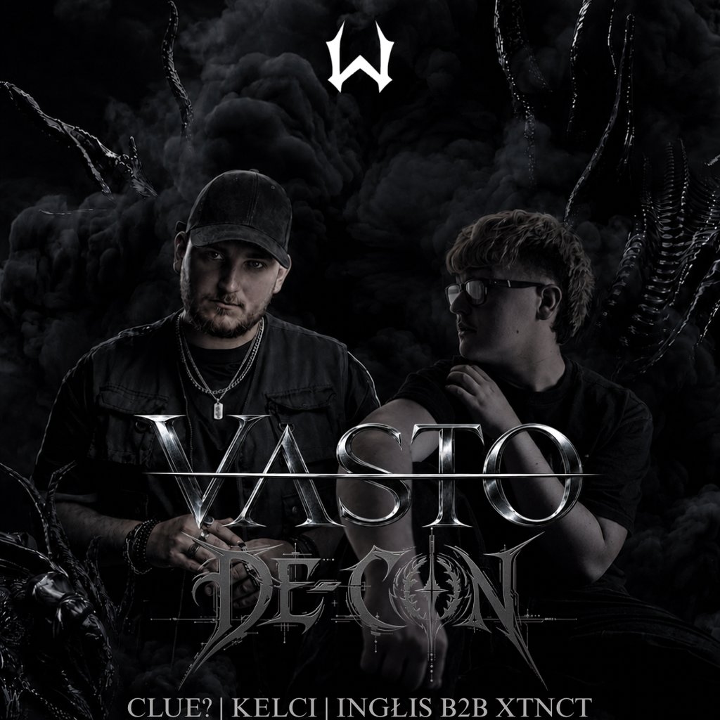 WARFARE PRESENTS: Vasto + De-Con — gig artwork
