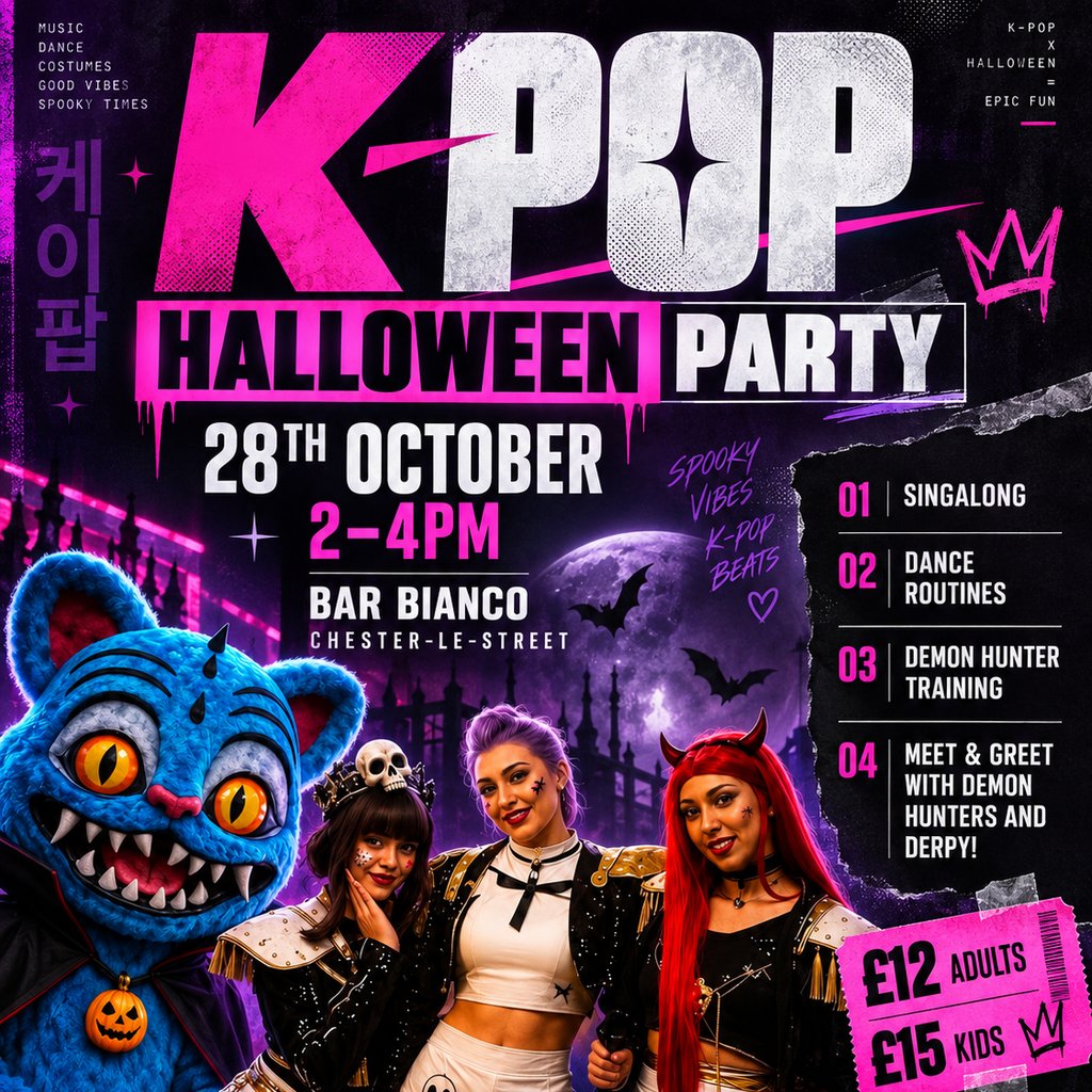 K-Pop Halloween Party at Bar Bianco Chester Le Street, Chester Le Street