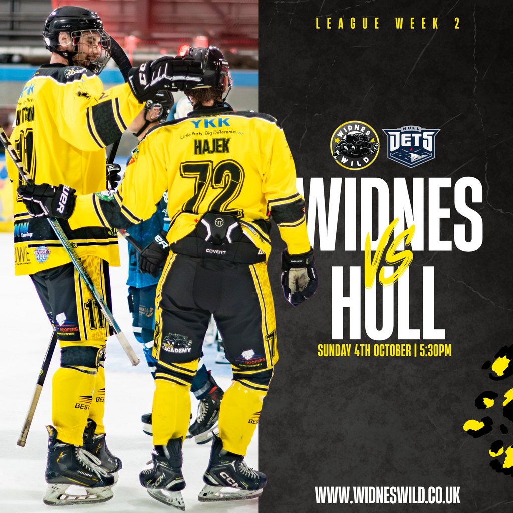 Widnes Wild vs Hull Jets Live Ice Hockey - Sun 4th Oct 5:30PM