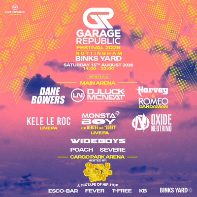 Garage Republic Outdoor Festival 2026 | Binks Yard Nottingham