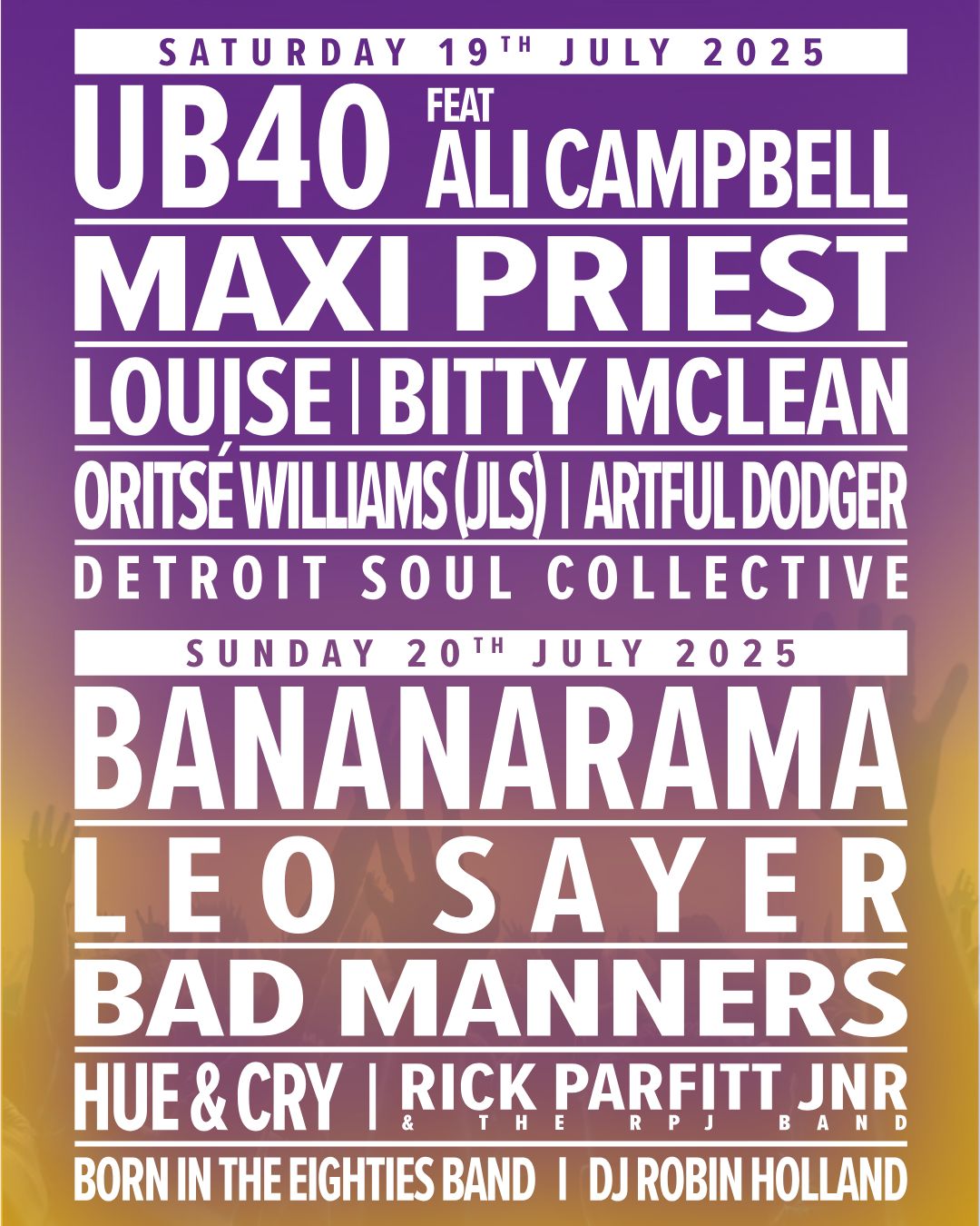 Festival lineup for 2025